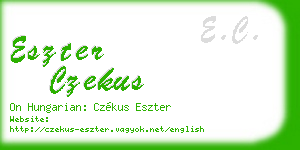eszter czekus business card